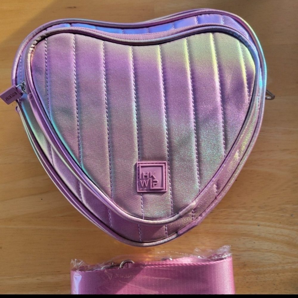 Purple Rainbow Heart-Shaped Crossbody Hkwp Bag
